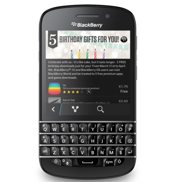BlackBerry World feiert Geburtstag und schenkt euch fünf Apps zum kostenlosen Download