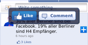 Facebook 2.0 Like und Kommentieren