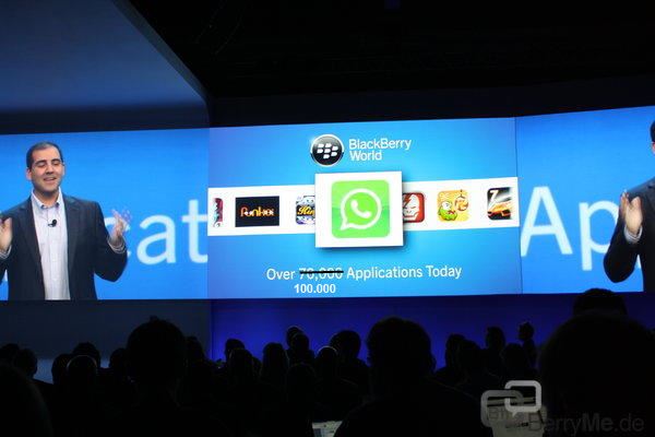 Mehr als 100.000 Apps in der BlackBerry World verfügbar