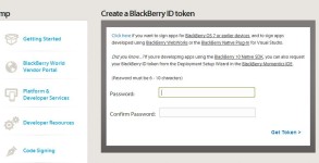BlackBerry ID Token erstellen