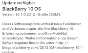 Vodafone gibt OS 10.1 für das BlackBerry Z10 offiziell frei
