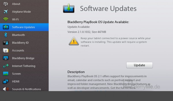 BlackBerry PlayBook OS 2.1.0.1032 steht zum Download bereit – SMS Bridge, Android In-App Payments uvm.