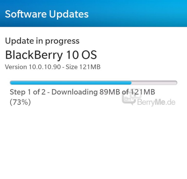 BlackBerry Z10 OS Update