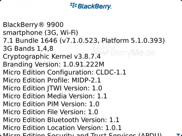 BlackBerry Bold 9900 OS 7.1.0.523 offiziell verfügbar