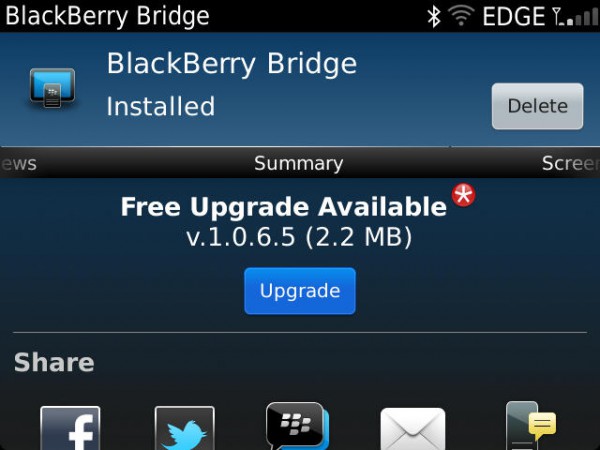BlackBerry Bridge Update / steht ein PlayBook OS-Update kurz bevor?