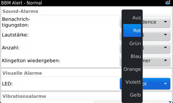 Farbe der LED verstellbar: OS-Update am BlackBerry ersetzt größtenteils ‚advance OS and LED‘, ‚BeBuzz‘ etc.