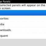 BlackBerry OS 7 Panels verwalten