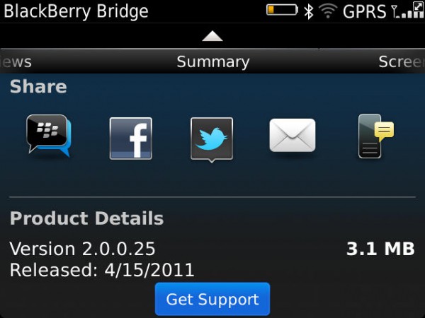 BlackBerry Bridge 2.0.0.25 ab sofort in der AppWorld verfügbar