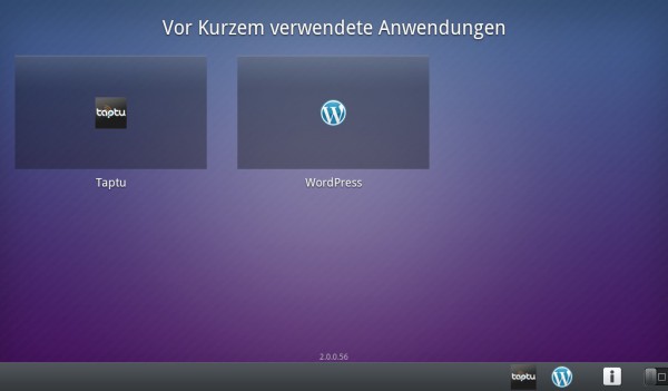 Wo ist der Android Player in Tablet OS 2?