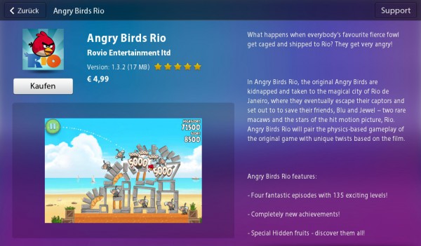 Angry Birds für das BlackBerry PlayBook verfügbar