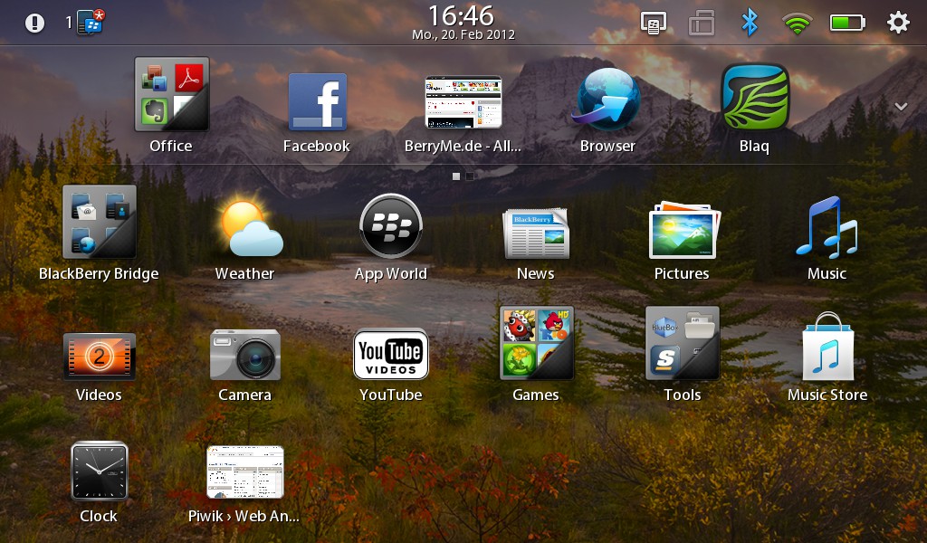 Tablet OS 2.0 Homescreen