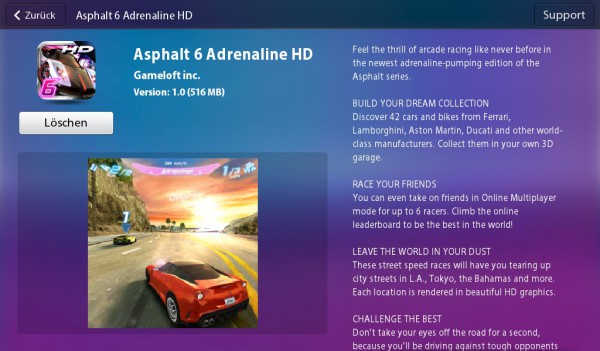 Asphalt 6 HD und Modern Combat 2 HD kostenlos in der BlackBerry AppWorld