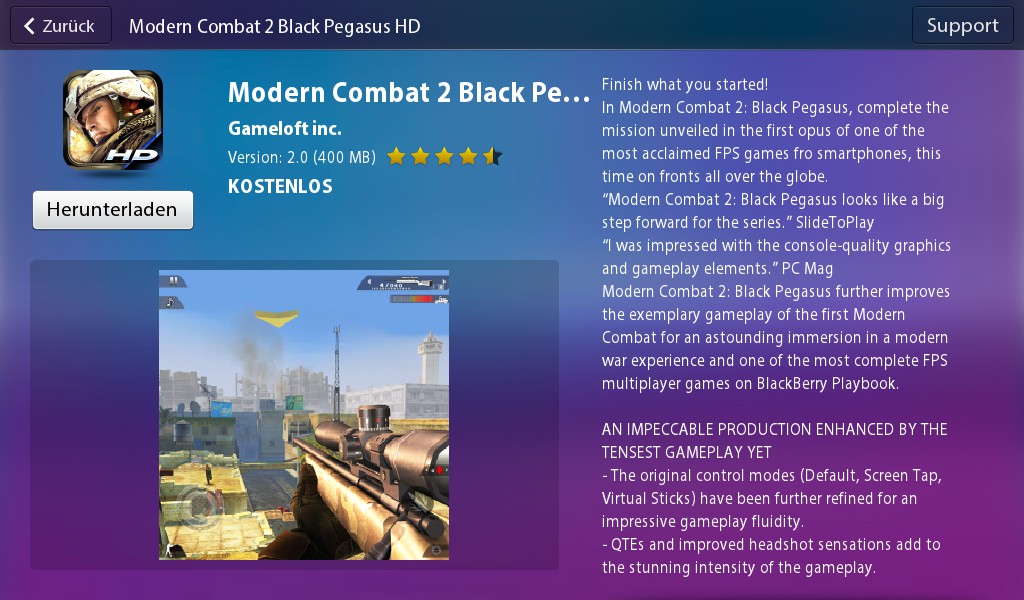 modern combat 2 apk download free