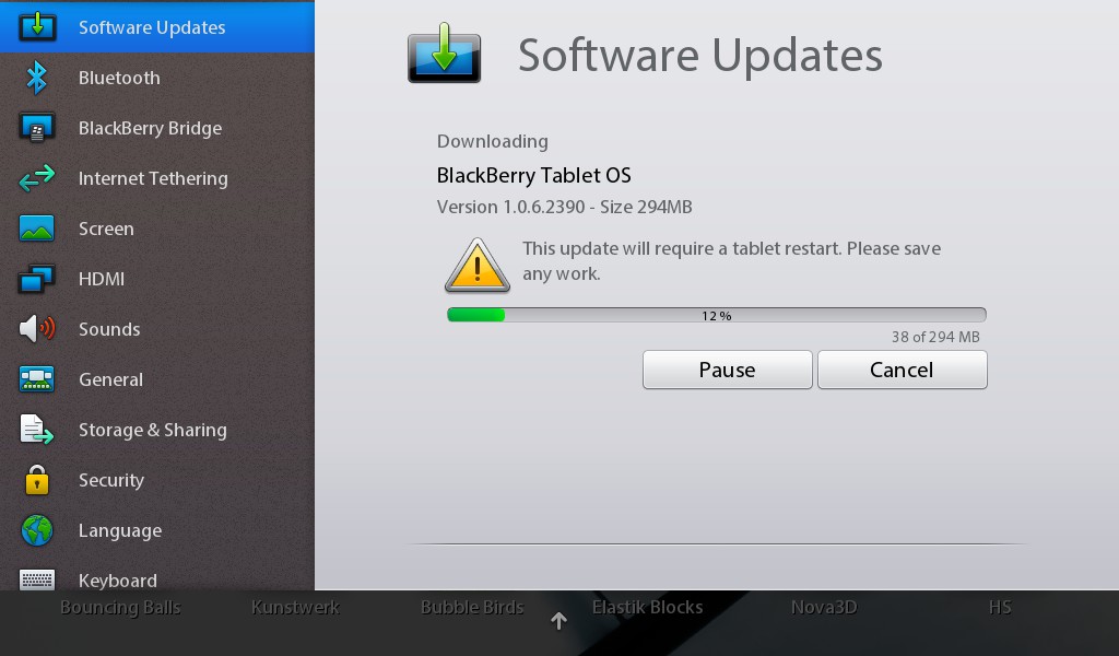 BlackBerry Tablet OS 1.0.6.2390