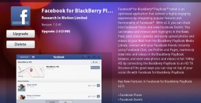 Facebook 2.0 BlackBerry PlayBook