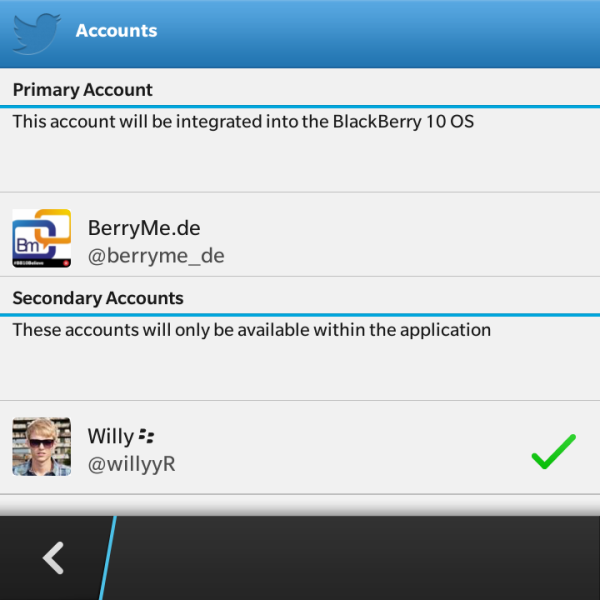 Twitter 10.2 für BlackBerry 10 bringt Multi-Accountunterstützung