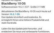 BlackBerry 10.2.1 steht bei verschiedenen Anbietern zum Update bereit
