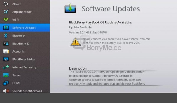 BlackBerry PlayBook OS 2.0.1.668 zum Download verfügbar