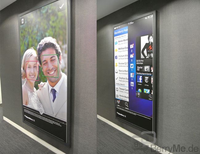 Plakate zur Timeshift-Kamera und BlackBerry HUB