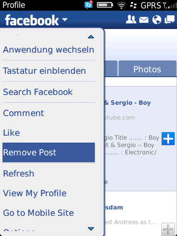 Facebook 2.0 Post löschen