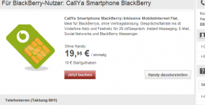 CallYa PrePaid BlackBerry Tarif von Vodafone
