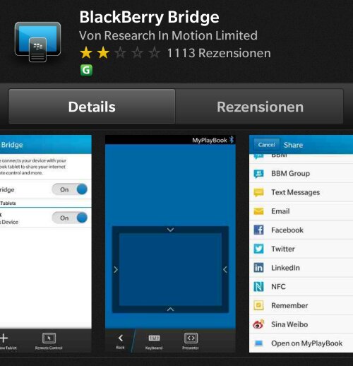 Bridge Update für BlackBerry 10