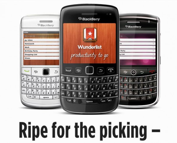 Wunderlist für BlackBerry Smartphones – jetzt in der AppWorld verfügbar